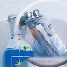 実験用ガスシリンダー - OXYGENE N55 - AIR LIQUIDE FRANCE INDUSTRIE - 酸素 / 酸素（O2） / 円筒