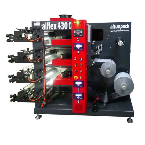 4色フレキソ印刷機 - alflex 4300 - altunpack makine san tic ltd şti - プラスチック製フィルム用 / 段ボール用