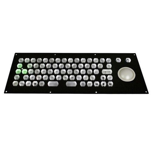 パネル設置用キーボード - CK-KB373132-50TBPKKL - Clickin Industrial Co., Ltd. - マイクロスイッチ / トラックボール付き / マウス付き