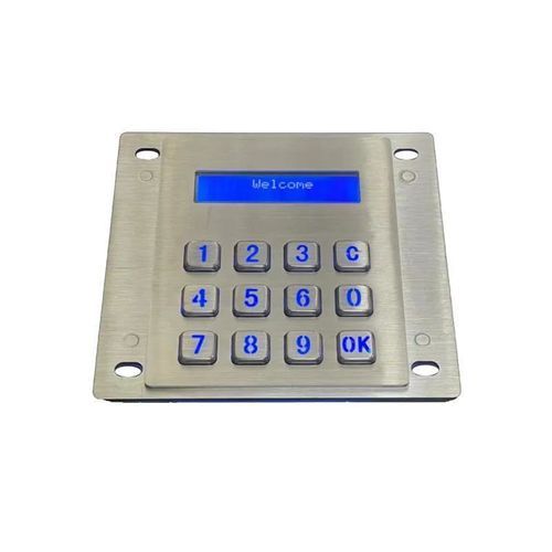 12 キーキーパッド - CK-KE11994-LCD - Clickin Industrial Co., Ltd. - パネル設置用 / メカニカルキー / ステンレススチール製