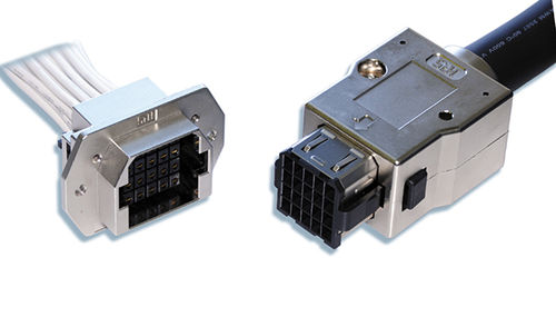 電源コネクター - PQ-S series - Hirose Electric Europe B.V. - 正方形 / ロック式 / バッテリー用