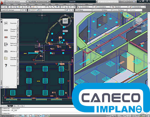 BIMソフトウェア - Caneco Implantation - ALPI - 電機システムコンセプト用