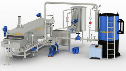 連続産業用フライヤー - Economode Food Equipment (India) Pvt. Ltd. - ナムキン用 / ステンレススチール製