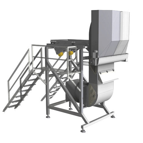 サヤインゲン用食品洗浄機 - AS-10B AirCleaner - POLLAK SALA - グリ－ンピ－ス用