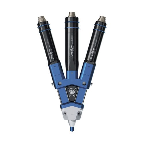液体マイクロディスペンサー - eco-DUOMIX450 - preeflow by ViscoTec Pumpen- u. Dosiertechnik GmbH - 樹脂 / ポリ尿素エラストマー / ろう付け用パテ