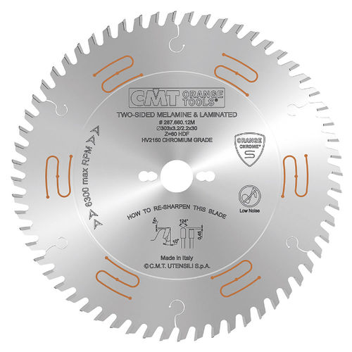 円形鋸刃 - 285.chromefinish series - CMT Orange Tool - スチール製 / 木材用