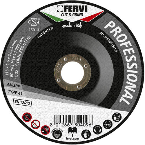 スチール用切断ディスク - MSD8115/6.5 - FERVI - スチール製 / マニュアルグラインダー用