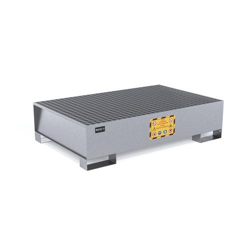 ドラム缶2本用スピルパレット - VA200RZ - Ricomi srl - 溶融亜鉛メッキ鋼製 / 亜鉛メッキ グリッド付