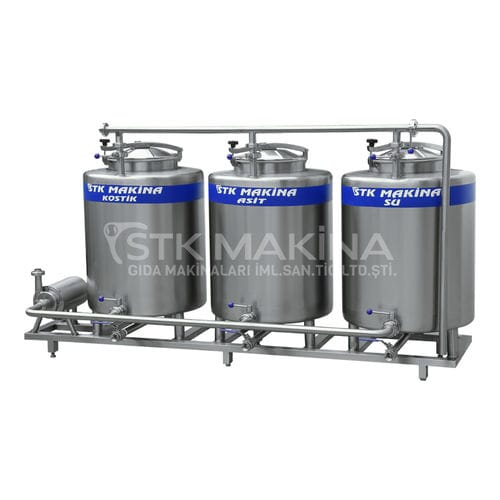 酸および塩基用タンク - STK Makina - ウォーター / 円筒形 / 貯蔵用