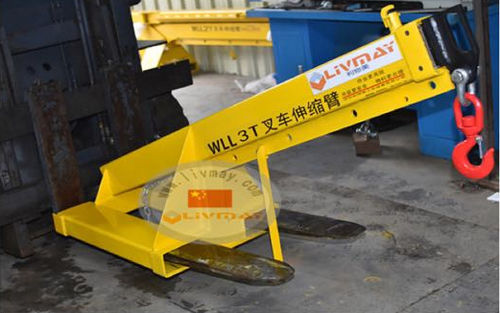 フォークリフトトラック用ジブクレーン - LC-D017 series - Shenzhen Liwumei Industrial Equipment Co.,Ltd. - 伸縮自在 / 持ち上げ用