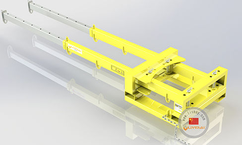 フォークリフト搭載用つり上げビーム - Shenzhen Liwumei Industrial Equipment Co.,Ltd. - 工業用 / 伸縮自在