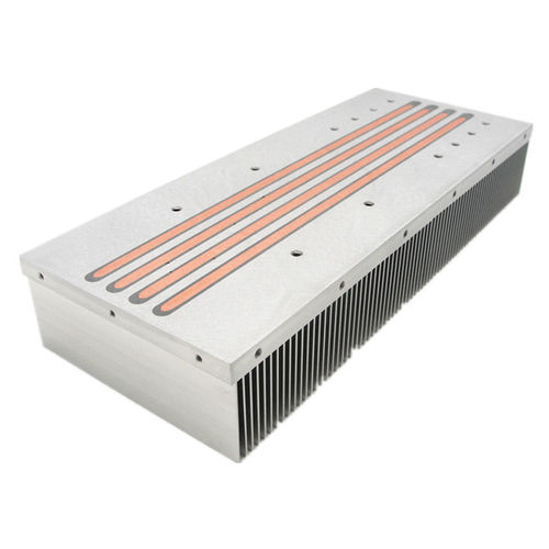 アルミニウム製放熱器 - A1648 - Awind heat sink - CNCミルとタップ / ヒートパイプ付き