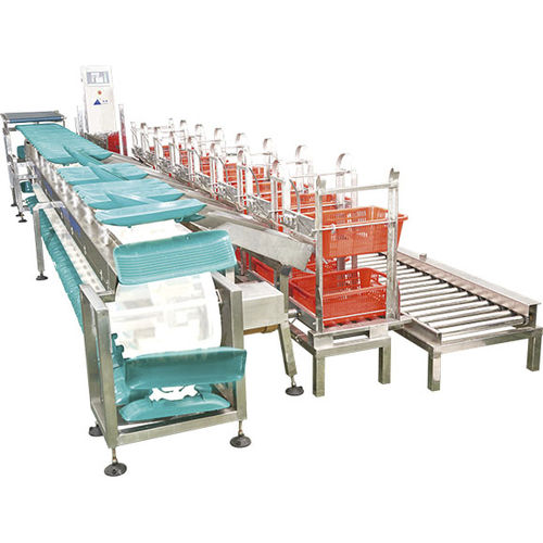 はかりグレーダー - Zhongshan Jingliang Weighing Instrument Co.,Ltd. - 魚用 / ベルト / コンベア付き