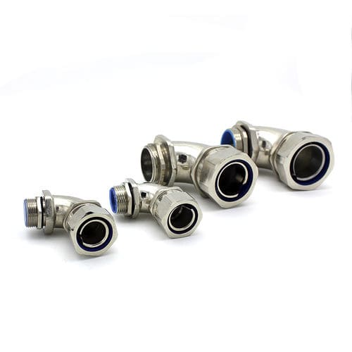 油圧式接続部品 - JX-M-9D series - YUEQING JIXIANG CONNECTOR CO., LTD - ねじ式 / エルボ / ニッケル真鍮製