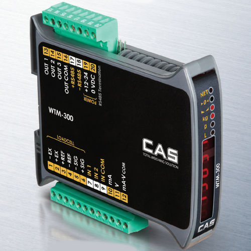 アナログ出力重量測定用トランスミッタ - WTM-300 - CAS - DINレールマウント / 高速 / 精確重量測定用