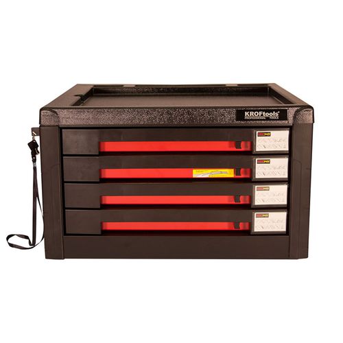 引き出し4段式ワークショップ用トロリー - 8504 - KROFtools Professional Tools