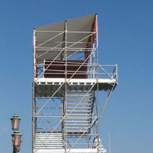 ストレート階段 - Ceta Spa - アルミニウム製 / スチール製 / 建築現場