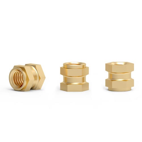 オーバーモールドインサート - CZ series - Shenzhen In-saiL Precision Parts Co.,Ltd - ねじ式 / ギザギザ付き / 真ちゅう製