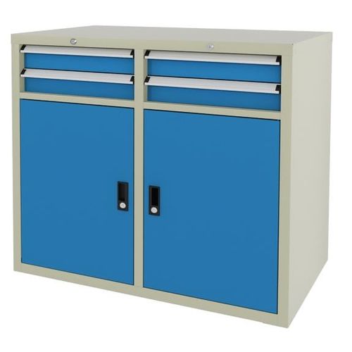 ツール用キャビネット - ChengDu SanJi Technology Co.,LTD - 床置き / 4段引き出し / 二重ドア