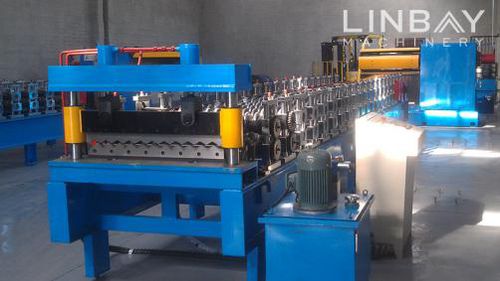 スチール製サイロ用ロール成形機 - WUXI LINBAY MACHINERY CO.,LTD - 自動 / 型押し / 切断機能付き