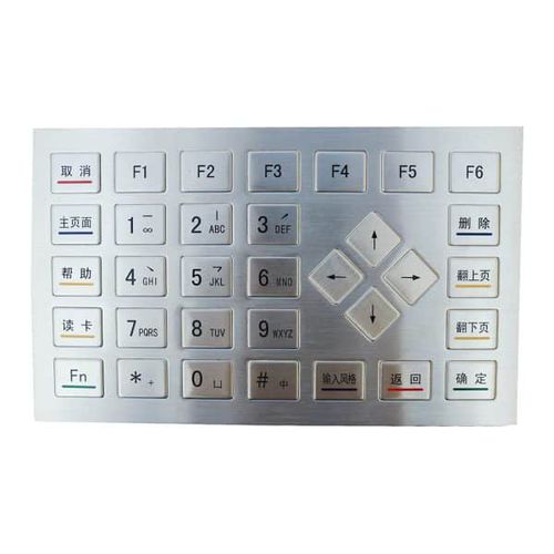 32キーキーパッド - MKA-33N-V01 - MATE TECHNOLOGY SHENZHEN LIMITED - パネル設置用 / ステンレススチール製