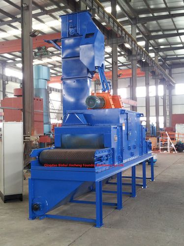 ローラーコンベヤ式ショットブラスト機 - Qingdao Binhai Jincheng Foundry Machinery Co., Ltd. - タービン / ホイールリム用 / 大理石用