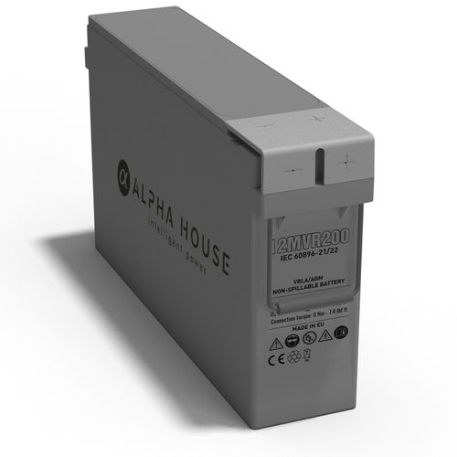 長方形バッテリー - 12MVR200 - Alpha House Ltd - 12ボルト / ISO
