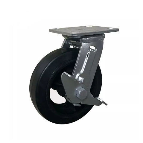 回転キャスター - 600PS-100050R-12-STL - Taizhou Wanda Casters & Hardware Mfg. Co., Ltd. - ベースプレート / スチール製 / ゴム製