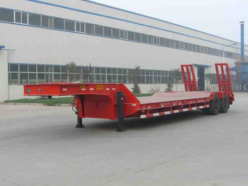 低床貨物車セミ トレーラー - Shandong Liangshan Huayu Group Auto Manufactory Co., Ltd. - 機械用 / 2軸 / 牽引式