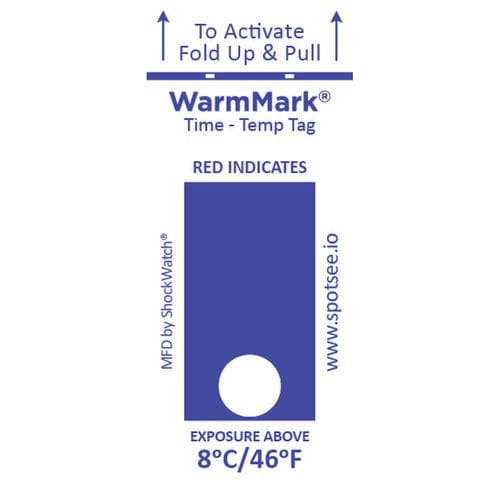 天候温度監視ラベル - WarmMark - SpotSee - 発送 / 粘着式 / 化学製品