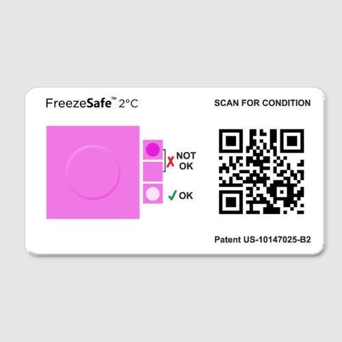 温度表示器 - FreezeSafe™ - SpotSee - ラベル / 食品産業用 / 製薬用