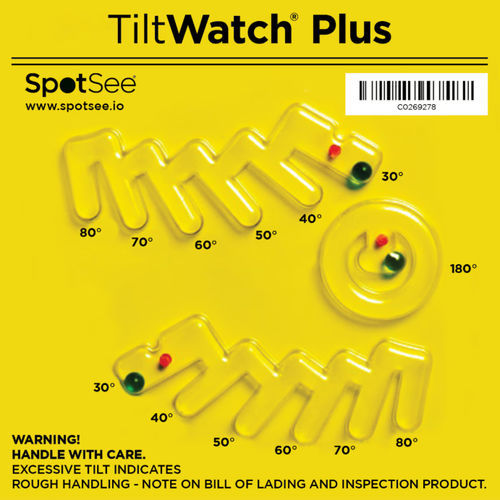 傾斜表示器 - TiltWatch® Plus  - SpotSee - ラベル / 設置が簡単 / 不可逆性