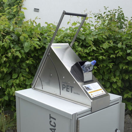 ペットボトル用廃棄物圧縮機 - Collect & Compact - TESWIC Technologies - 据え置き型 / 手動式 / ゴミコンテナ用