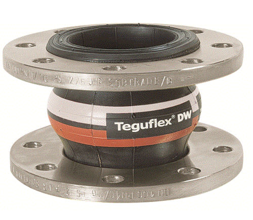ゴム製伸縮管継手 - TEGUFLEX® W DW  - Trelleborg Expansion Joints/トレルボルグ - 円形 / フランジ取り付け / 水