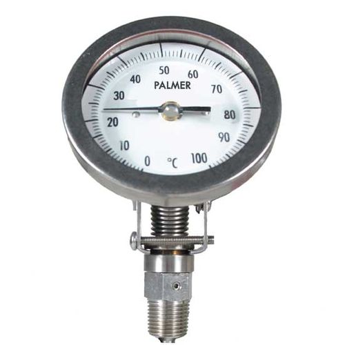 バイメタル温度計 - 3AU2.5-100/100F - Palmer Wahl Instruments, Inc. - ダイヤル / ネジ留め / 固定型