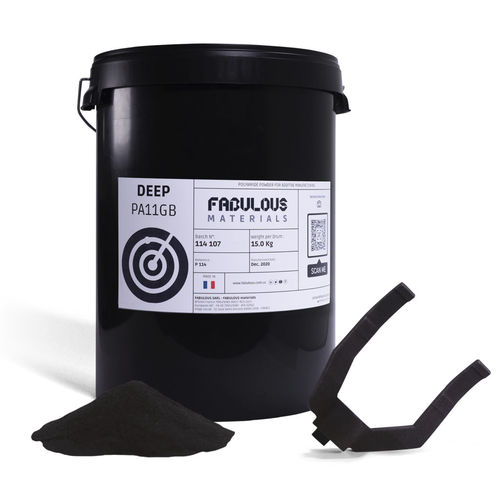 Nylon®3Dプリンタ用粉末 - DEEP PA11 black GB - FABULOUS - PA / 耐腐食性 / 耐摩耗性