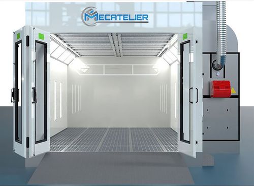 車両用塗装ブース - Evolutive series  - Mecatelier - 密閉型 / フィルター式 / 水平換気