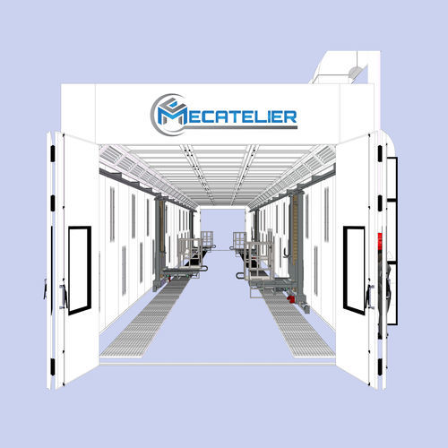 密閉型塗装ブース - Mecatelier - 重量トラック用 / フィルター式 / オーダーメイド