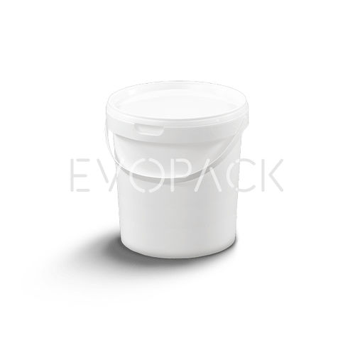 プラスチック製バケツ - 80057 - EVOPACK - 円形 / ふた付き / ハンドル付き