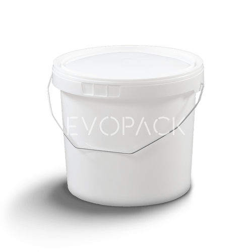 プラスチック製バケツ - 80038 - EVOPACK - 円形 / ふた付き / ハンドル付き