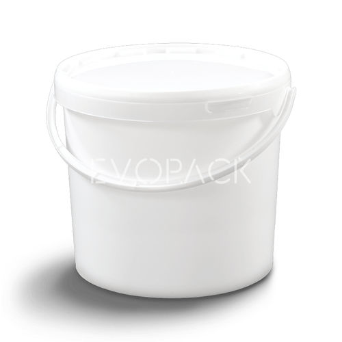 プラスチック製バケツ - 80009 - EVOPACK - 円形 / ふた付き / ハンドル付き