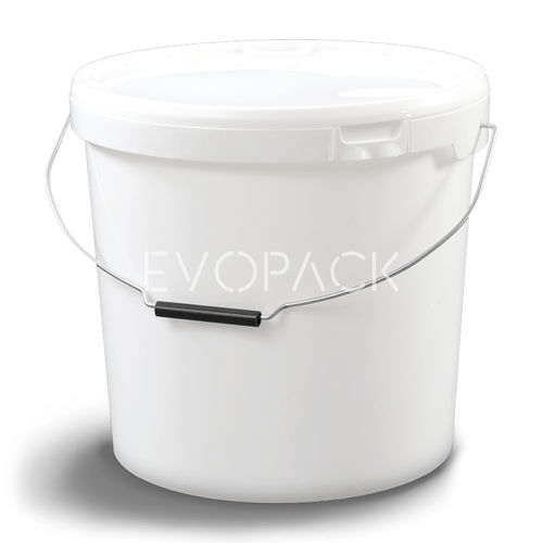 プラスチック製バケツ - 80045 - EVOPACK - 円形 / ふた付き / ハンドル付き