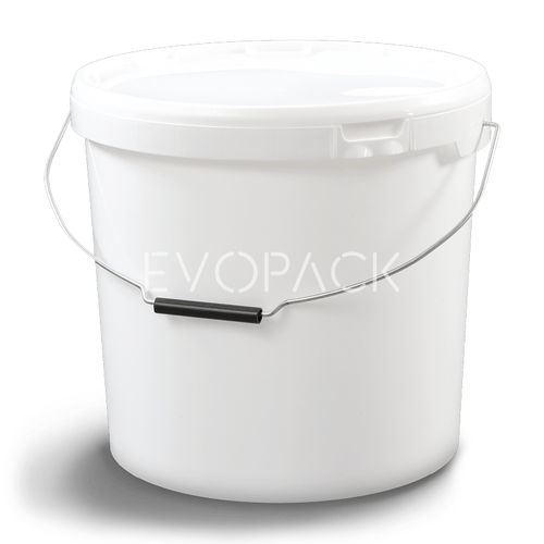 プラスチック製バケツ - 80012 - EVOPACK - 円形 / ふた付き / ハンドル付き