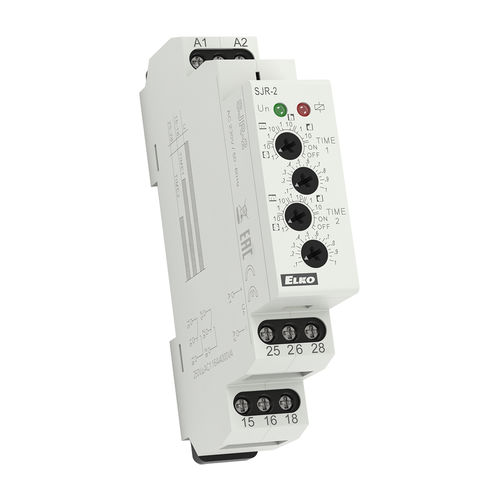 送電レールDIN取り付け用タイマーリレー - SJR-2 - ELKO - DPDT