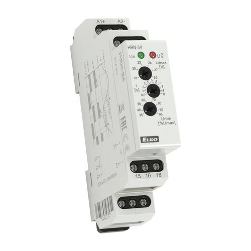 電圧監視継電器 - HRN-34 - ELKO - 1NO/NC / 調節可能 / 結合