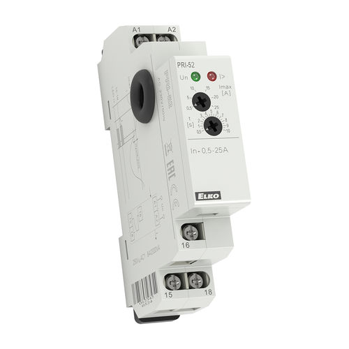 電流監視継電器 - PRI-52 - ELKO - 1NO/NC / 単相 / 調節可能