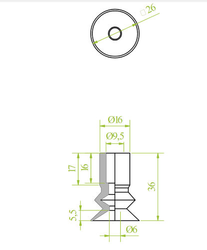 ベローズ吸盤 - 210.026.100.V - Morali GmbH - ビニール製