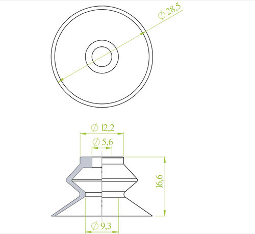 ベローズ吸盤 - 210.029.010.V - Morali GmbH - ビニール製