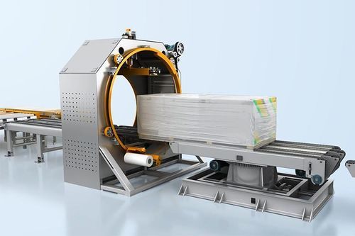 横型ストレッチ包装機 - QS1200  - Shandong Dyehome Intelligent Equipment Co.,Ltd - 自動 / 機械式ブレーキ付き / 円筒形製品用