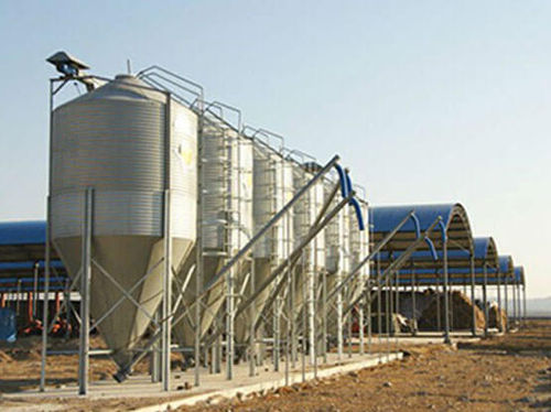 亜鉛めっきタンク - Henan SRON SILO ENGINEERING Co., Ltd - 鋼板 / 円筒形 / 円錐底